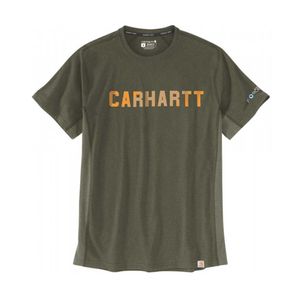 Carhartt Force Flex Block Logo Basil Heather T-Shirt Heren