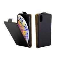 Zakelijke stijl verticale Flip TPU lederen hoes for iPhone XS Max, met kaartslot (zwart)