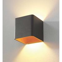 Artdelight Led Up - DownFulda 6w - 2700K - 10cm zwart met goud - WL FULDA ZW-GO
