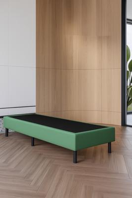 OP=OP Boxspring Student 90 x 200 Groen - Zonder Hoofdbord