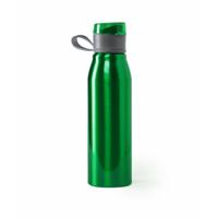 Waterfles / drinkfles / bidon / sportfles - Aluminium - metallic groen - schroefdop - 700 ml