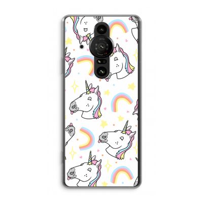 Rainbow Unicorn: Sony Xperia Pro-I Transparant Hoesje