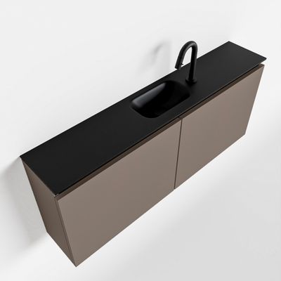Toiletmeubel Mondiaz Ture | 120 cm | Meubelkleur Smoke | Eden wastafel Urban Midden | 1 kraangat