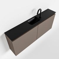 Toiletmeubel Mondiaz Ture | 120 cm | Meubelkleur Smoke | Eden wastafel Urban Midden | 1 kraangat