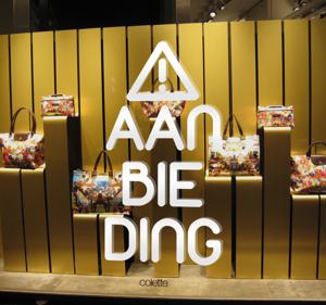 Muursticker waarschuwing aanbieding