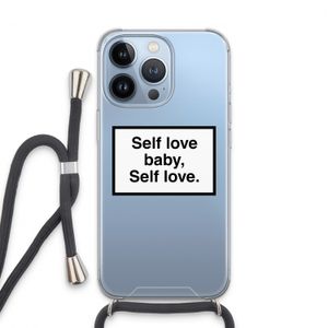 Self love: iPhone 13 Pro Transparant Hoesje met koord