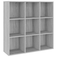 The Living Store Boekenkast - Trendy - Meubelen - 98x30x98 cm - Kleur- Grijs Sonoma Eiken