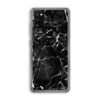 Zwart Marmer 2: Samsung Galaxy A41 Transparant Hoesje