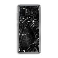 Zwart Marmer 2: Samsung Galaxy A41 Transparant Hoesje Zwart Marmer 2: Samsung Galaxy A41 Transparant Hoesje