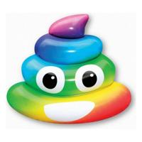 Opblaasbaar matras Rainbow Poo (107 x 121 x 26 cm)