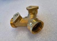 Kirchhoff Messing 2-voudige verdeler, blank - 98740000
