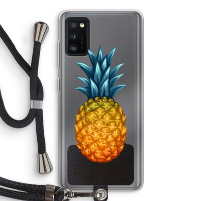Grote ananas: Samsung Galaxy A41 Transparant Hoesje met koord