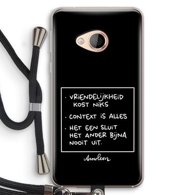 Mijn Motto's: HTC U Play Transparant Hoesje met koord