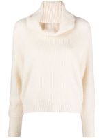 Allude cowl-neck fine-knit jumper - Tons neutres