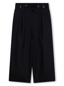 Chloé Kids pantalon à détail plissé - Bleu