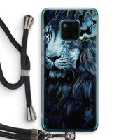 Darkness Lion: Huawei Mate 20 Pro Transparant Hoesje met koord