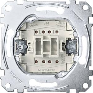 Merten MEG3154-0000 elektrische schakelaar Drukknopschakelaar 1P Metallic