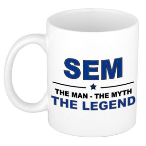 Sem The man, The myth the legend cadeau koffie mok / thee beker 300 ml