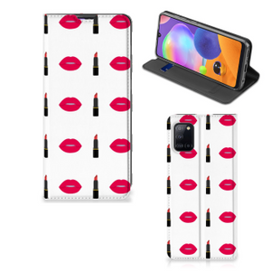 Samsung Galaxy A31 Hoesje met Magneet Lipstick Kiss