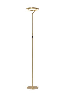 Lucide CELESTE - Vloerlamp - Ø 28 cm - LED Dimb. - 1x21W 2700K - Mat Goud / Messing