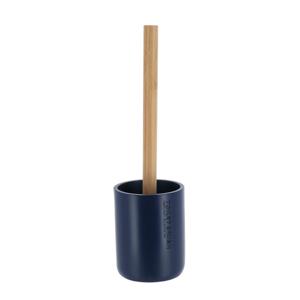 Tendance WC borstel met houder 102 series - blauw/bamboe - PS - 10,4  x 36 cm - toiletborstel