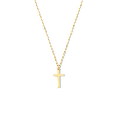 Ketting Kruis geelgoud 0,8 mm 40 - 42 - 44 cm