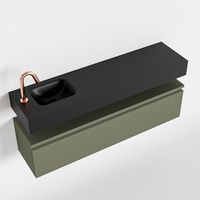 Toiletmeubel Mondiaz Andor | 120 cm | Meubelkleur Army | Lex vrijhangend wastafel Urban Links | 1 kraangat
