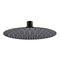 Hoofddouche rond Space BWS 25 cm Mat Zwart