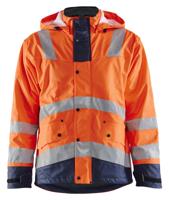 Blåkläder Regenjas gevoerd High-Vis LEVEL 2 43072003 | High-Vis Oranje/Marineblauw | Maat L - 7330509688137