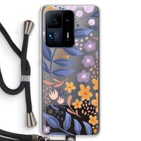 Flowers with blue leaves: Xiaomi Mi Mix 4 Transparant Hoesje met koord