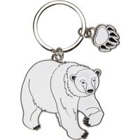 Metalen sleutelhanger van een ijsbeer - 5 cm - Dieren cadeau artikelen - Kinderen