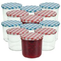 Weckpotten / inmaakpotten - rood - 12x stuks - 330 ml - met draaideksel - glas