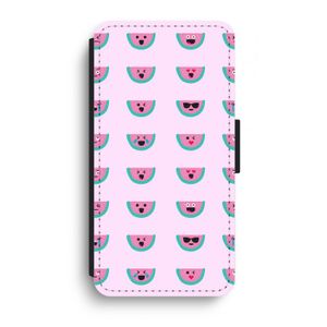 Smiley watermeloenprint: iPhone XR Flip Hoesje