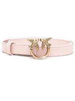 PINKO ceinture en cuir Love Berry à plaque logo - Rose - thumbnail