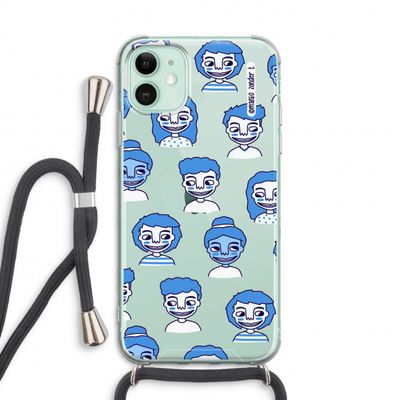 Gezichtjes: iPhone 11 Transparant Hoesje met koord