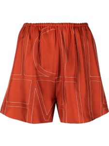 TOTEME short à imprimé géométrique - Orange