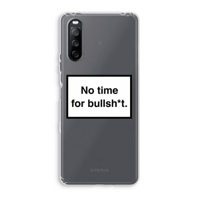 No time: Sony Xperia 10 III Transparant Hoesje