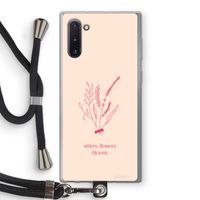 Where flowers bloom: Samsung Galaxy Note 10 Transparant Hoesje met koord