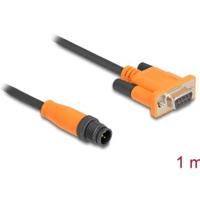 DeLOCK 66745 seriële kabel Zwart, Oranje 1 m M12 plug 5 pin D-Sub 9 pin - thumbnail