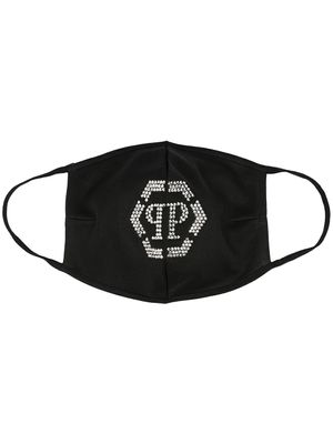 Philipp Plein masque à logo clouté - Noir