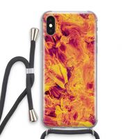 Eternal Fire: iPhone X Transparant Hoesje met koord