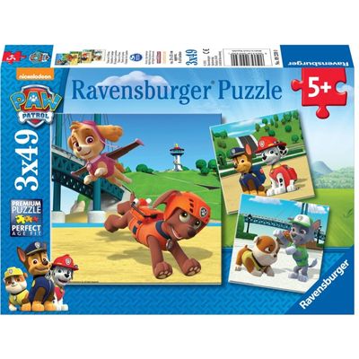 Paw Patrol: Team op 4 poten puzzel, 3x 49 stukjes
