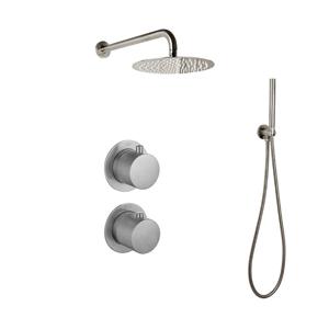 Regendoucheset Inbouw Sanilux Hops Met Box Thermostaat Douchekop 25 cm Gunmetal Sanilux