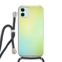 Minty mist pastel: iPhone 11 Transparant Hoesje met koord