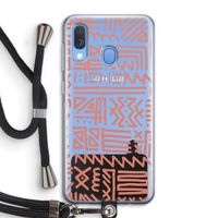 Marrakech Pink: Samsung Galaxy A40 Transparant Hoesje met koord
