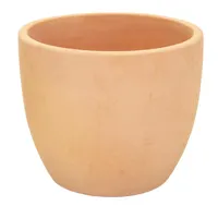 Mcollections Bloempot Egg - Ø31 × H27 cm - Clayfibre - Whitewash