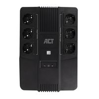 ACT Connectivity Line Interactive UPS 600VA - met 6 geaarde stopcontacten ups - thumbnail