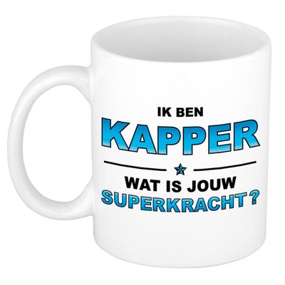 Ik ben kapper wat is jouw superkracht kado mok / beker / verjaardag