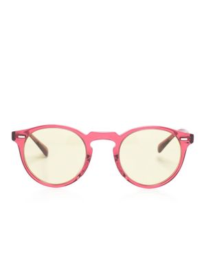 Oliver Peoples lunettes de soleil Gregory à monture ronde - Rose