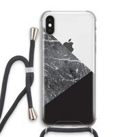 Combinatie marmer: iPhone XS Transparant Hoesje met koord